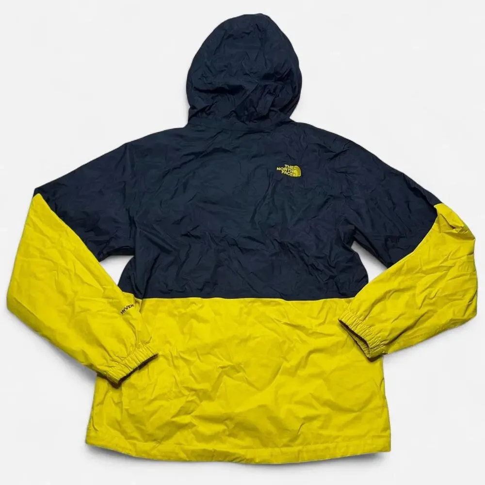 The North Face Yellow Navy Windbreaker Jacket Men’s Small Hooded